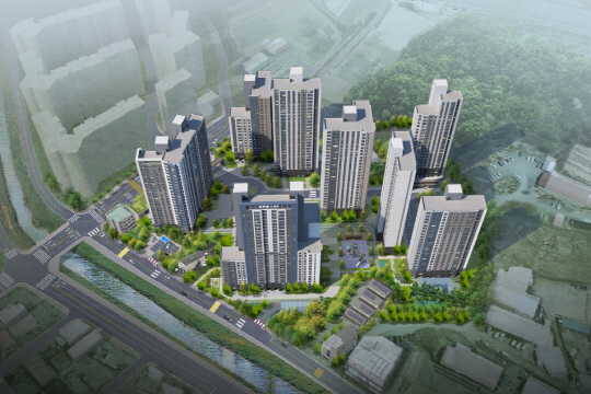 춘천 만천리 공동주택 신축공사 조감도. 금호건설 제공.